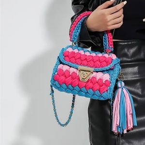Mini color block bag crossbody